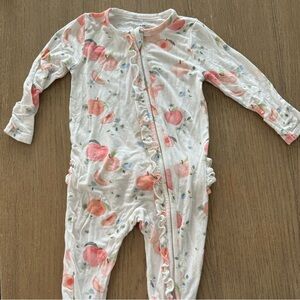 Angel Dear peach ruffle pajamas